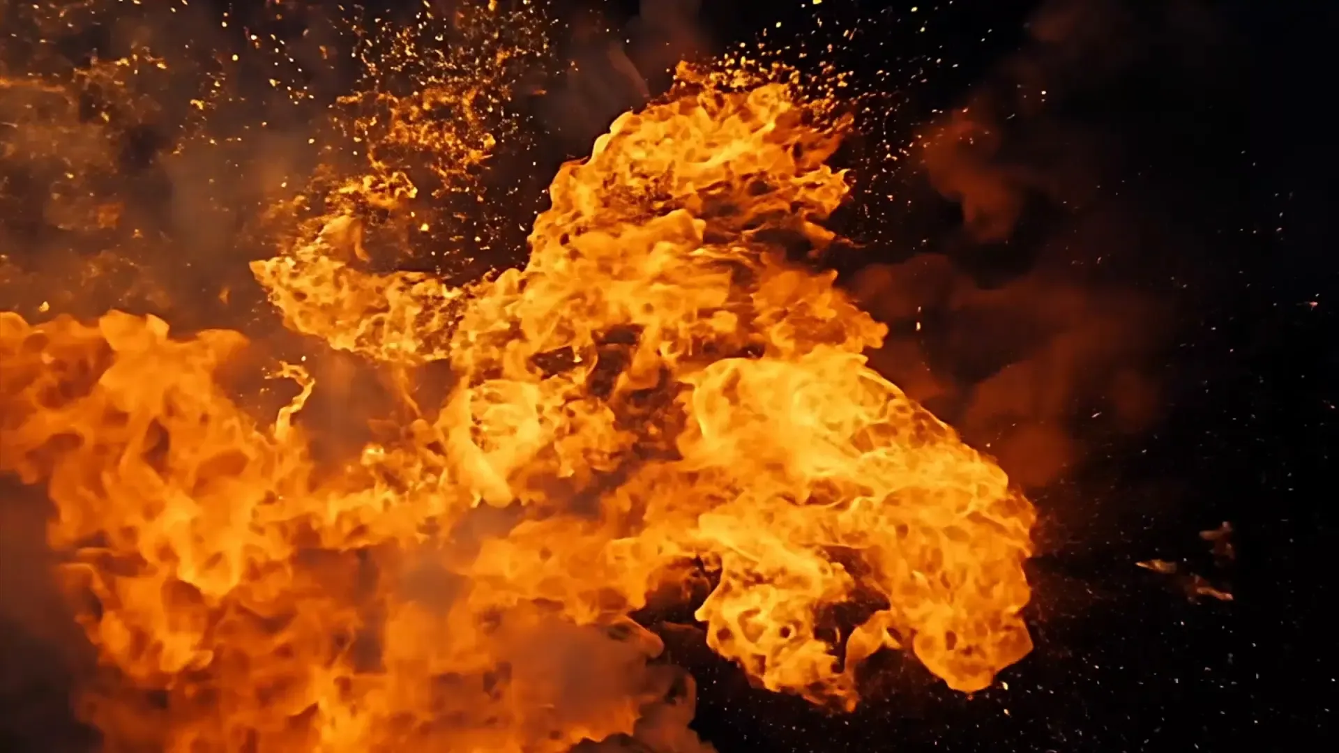 Intense Fire Burst Transition for Action Movie Trailers